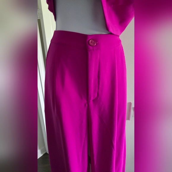 Hot Pink two-piece vest and pants set - Vest is Medium and Pants are Large - Picture 4 of 9